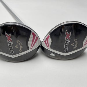 Callaway X Hot 19 Womens 5 & 7 Fairway Wood Set 18* 21* PXv Ladies RH