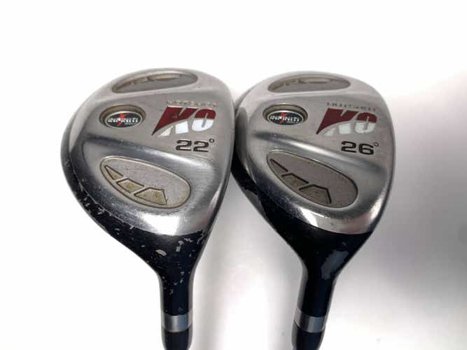 Infiniti Golf Hot Shot KO 4 & 5 Hybrid Set 22* 26* UST Mamiya MP5 Ladies RH