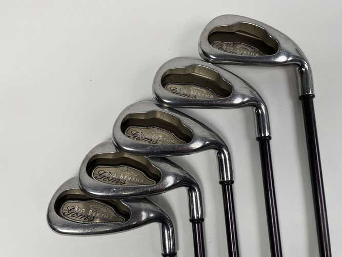 Callaway 2004 Big Bertha Gems Iron Set 6-PW Gems Ladies Graphite Womens RH