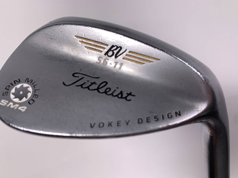 Titleist Vokey Spin Milled SM4 Chrome Wedge 56* 11 Bounce Wedge Steel Mens RH