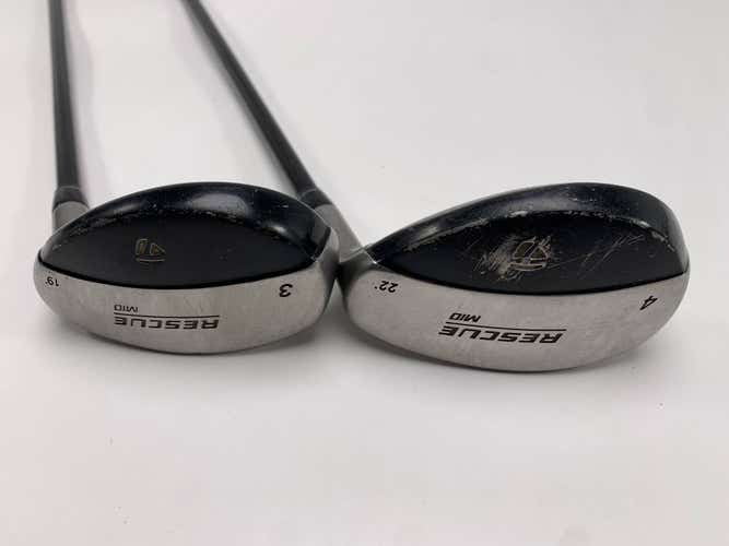 TaylorMade Rescue Mid 3 & 4 Hybrid Set 19* 22* Regular Graphite Mens RH