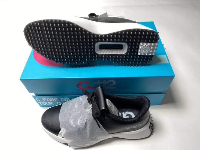 G/Fore Ladies Kiltie G.112 Golf Shoes Onyx Black White Womens 7.5 (G4LF23EF53)