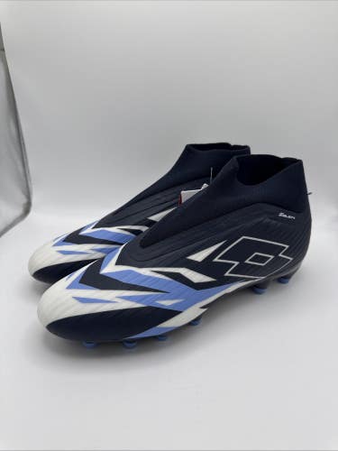Lotto Solista 200 VI Gravity FG Soccer Cleats Size Mens 10 Blue Laceless