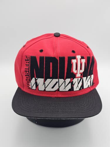 Vintage IU Indiana Hoosiers NCAA College Sports Big Twill Sport Hat Cap Snapback