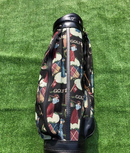 Rare Vintage Embroidered Burton USA Women's Golf Motif Bag