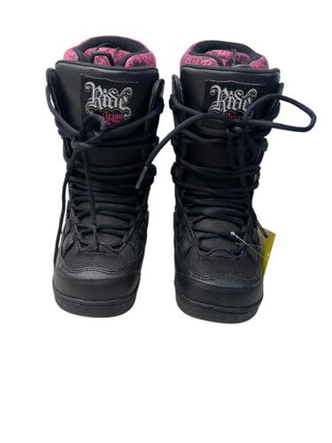Used Ride ORION Womens Snowboard Boots Black And Pink Senior 6 11835-S000196929