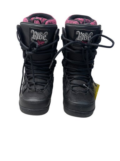Used Ride ORION Womens Snowboard Boots Black And Pink Senior 6 11835-S000196929