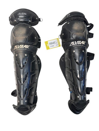 Used All Star LG1216PS Catchers Leg Guards Black Intermed 11835-S000196939