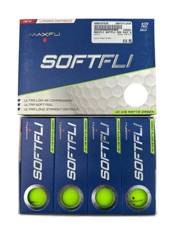 Used Maxfli SOFTFLI 12 Pack - Golf Balls Neon Green 11835-S000197025