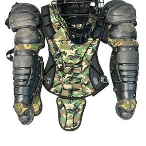 Used Pro 9 CP-15 Catchers Chest Protector Camouflage Intermed 11835-S000197081