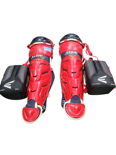 Used All-Star RED LARGE Catchers Leg Guards None Adult 11850-S000020952