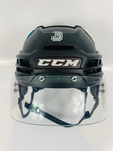 La Kings Matte Black CCM Super Tacks X Helmet (Used)