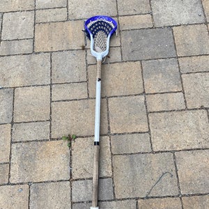 STX Surgeon 1k head, top half dyed royal blue, mid pocket on a Maverik A1 shaft -