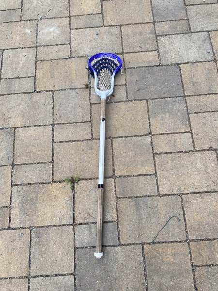STX Surgeon 1k head, top half dyed royal blue, mid pocket on a Maverik A1 shaft -