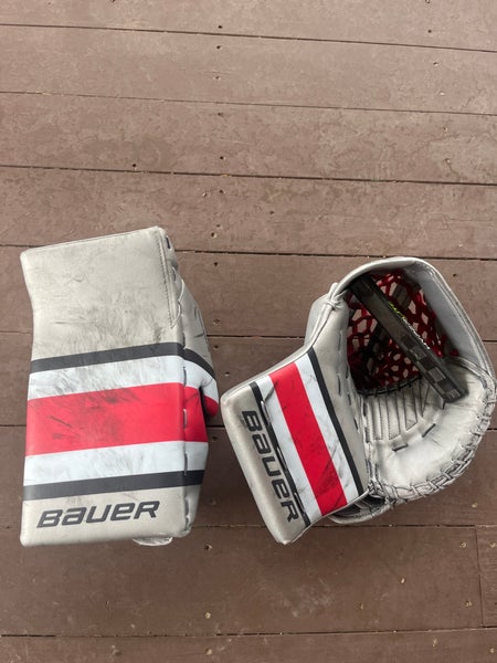 Ohio State Bauer Shadow Goalie Glove Set