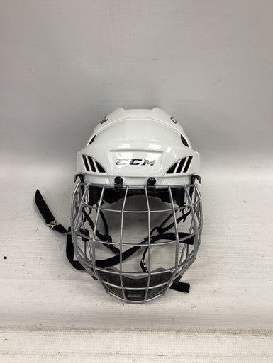 Used CCM LEARN TO SKATE Helmet Cage Combo White S/M 11851-S000035606
