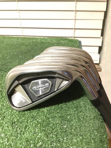 Callaway Rogue X CF18 Irons Set 7-PW-GW-SW Regular 60-IR Aldila Synergy Graphite