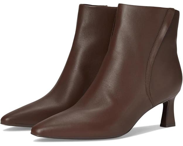 Naturalizer Deesha Boots Womens US 8.5 Chocolate Leather Ankle Bootie PQ563