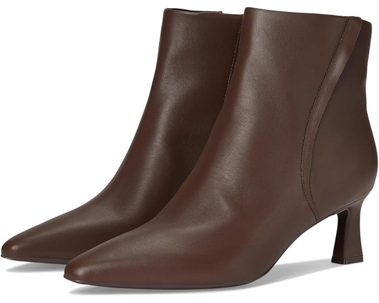 Naturalizer Deesha Boots Womens US 8.5 Chocolate Leather Ankle Bootie PQ563
