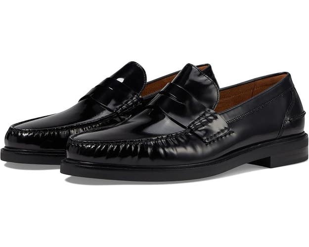 Cole Haan Pinch C38552 Shoes Mens US 11 Black Leather Slip-On Penny Loafer PQ572