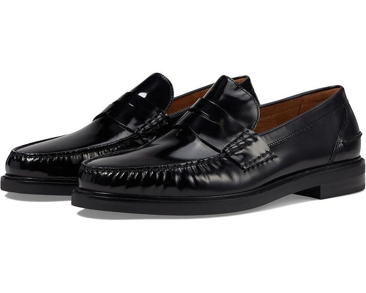 Cole Haan Pinch C38552 Shoes Mens US 11 Black Leather Slip-On Penny Loafer PQ572