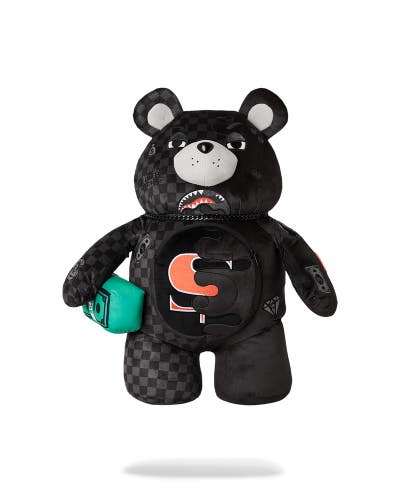 Sprayground Speed Shark Side Swipe Moneybear Teddy Bear Backpack Black Bag DSB80