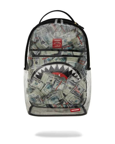 Sprayground Money Pile DLXS 910B7750NSZ Backpack Clear Adjustable Straps DSB55