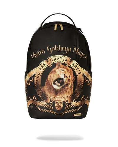 Sprayground MGM Opener Shark Lion Collab Backpack Black Shoulder Strap Bag DSB67