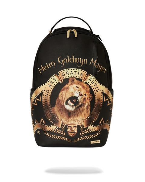 Sprayground MGM Opener Shark Lion Collab Backpack Black Shoulder Strap Bag DSB67