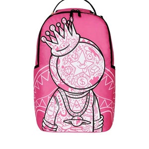 Sprayground Tatted Hand Astro DLXR 910B7333NSZ Backpack Unisex Pink Bag DSB69