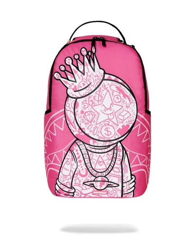 Sprayground Tatted Hand Astro DLXR 910B7333NSZ Backpack Unisex Pink Bag DSB69