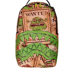 Sprayground Shrek Wanted Backpack Unisex Multi Graphic Print Laptop Sleeve DSB22