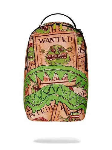 Sprayground Shrek Wanted Backpack Unisex Multi Graphic Print Laptop Sleeve DSB22
