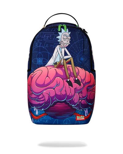 Sprayground Rick And Morty Brain Shark DLXR Unisex Graphic Print Backpack DSB46