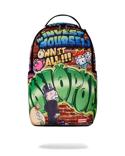 Sprayground Monopoly Graffiti Gold Rush DLXR Unisex Laptop Sleeve Backpack DSB61