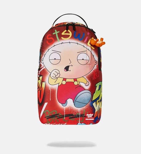 Sprayground Stewie Graffiti Backpack Unisex Multi Graphic Shoulder Straps DSB43