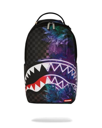 Sprayground Treehouse Party DLXSV Backpack OS Multi Tropical Checkerboard DSB39