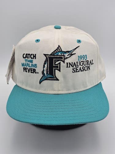 NEW Vintage Florida Marlins MLB Sports 1993 Catch The Marlin Fever Hat Snapback