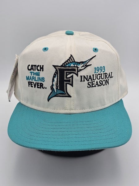 NEW Vintage Florida Marlins MLB Sports 1993  Catch The Marlin Fever Hat Snapback
