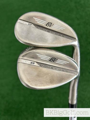 Titleist Vokey SM8 Brushed Steel 2 Wedge Set (54 & 58 Degrees)