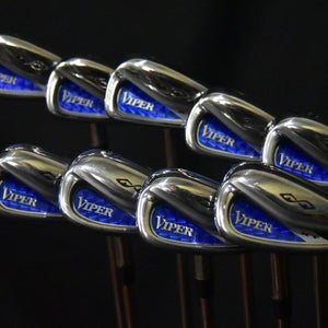 SNAKE EYES VIPER IRONS SET 4-9, PW, SW, AW REGULAR FLEX, RH, SHAFT 38" (5I)
