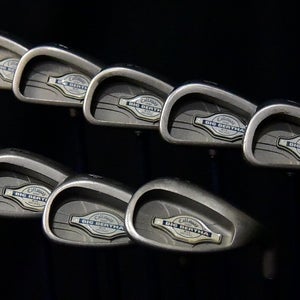 CALLAWAY BIG BERTHA X-12 IRON SET 3-9, PW, SW STIFF FLEX, RH, SHAFT 37.5" (5I)