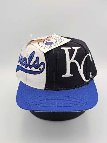 NEW Vintage Rare Kansas City Royals Swirl Logo Athletic Big Logo Hat Snapback