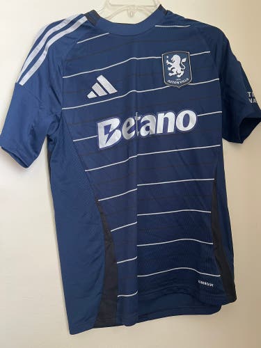 Adidas Aston Villa 2024/25 Navy Men's Size Medium Soccer Jersey KA6897