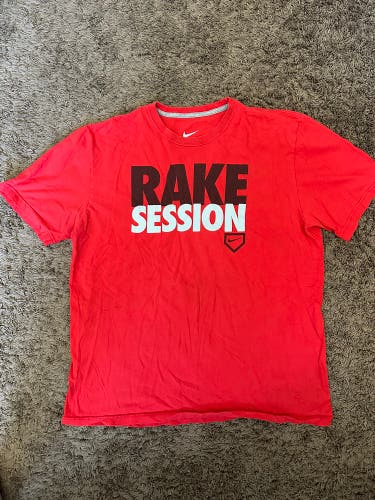 Nike Rake Session Baseball Shirt Men's XL Red Used