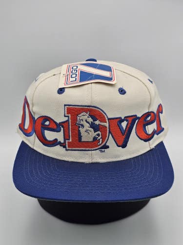 NEW Vintage Rare Denver Broncos NFL Sports Logo 7 Spellout Football Hat Snapback