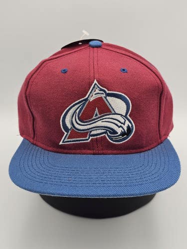 NEW Vintage  NHL Colorado Avalanche Logo 7 Plain Logo Sports Hockey Hat Snapback