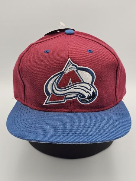 NEW Vintage  NHL Colorado Avalanche Logo 7 Plain Logo Sports Hockey Hat Snapback