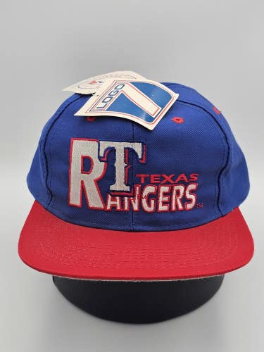 NEW Vintage Texas Rangers MLB Sports Logo 7 Twill Baseball Hat Cap Vtg Snapback