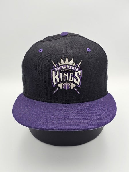Vintage Sacramento Kings Fitted 100% Wool NBA Plain Logo Hat Cap Vtg Size 6 3/4